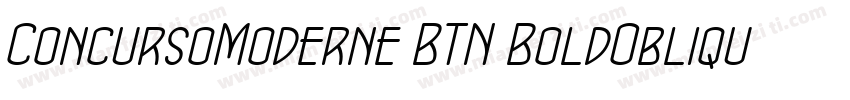ConcursoModerne BTN BoldOblique字体转换